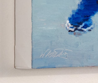Man in Blue Jacket and Sneakers on iPhone at Fig at 7th in Los Angeles by Warren Keating |  Context View of Artwork 