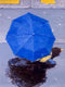 Original art for sale at UGallery.com | Blue Umbrella in Paris Rain #6 by Warren Keating | $750 | oil painting | 16' h x 12' w | thumbnail 1