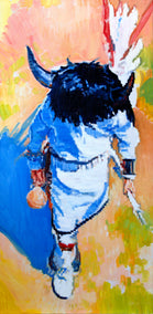 oil painting by Warren Keating titled Dancer in Pecos