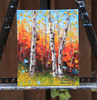 Three Birches by Lisa Elley |  Context View of Artwork 