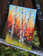 Original art for sale at UGallery.com | Three Birches by Lisa Elley | $250 | oil painting | 10' h x 8' w | thumbnail 2