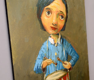 Little Drummer by Krzysztof Iwin |  Side View of Artwork 