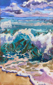 oil painting by Tara Zalewsky-Nease titled California Breakers