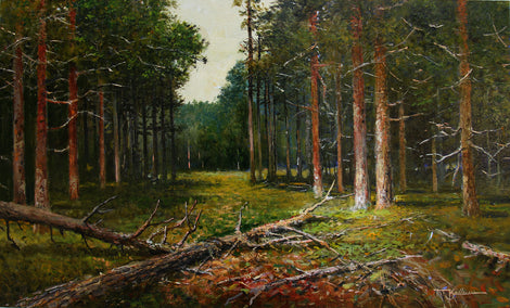 oil painting by Kent Sullivan titled Forest Encounter