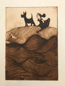 printmaking by Doug Lawler titled A Ride