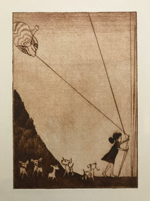 printmaking by Doug Lawler titled Enter the Strings