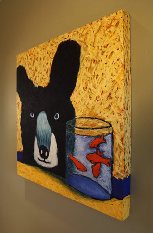 Bear with Goldfish by Jaime Ellsworth |  Side View of Artwork 