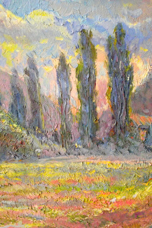 Poplars (morning) by Suren Nersisyan |  Side View of Artwork 
