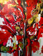 Original art for sale at UGallery.com | Crimson Bloom by DL Watson | $3,925 | acrylic painting | 48' h x 36' w | thumbnail 1