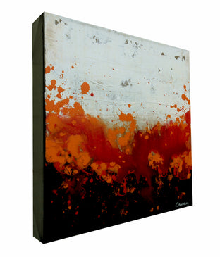 Fuzzy Saffron by Lisa Carney |  Side View of Artwork 