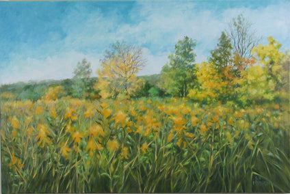 oil painting by Suzanne Massion titled Goldenrod Morning