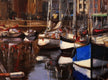 Original art for sale at UGallery.com | Honfleur Marina by Jonelle Summerfield | $1,600 | oil painting | 28' h x 22' w | thumbnail 3