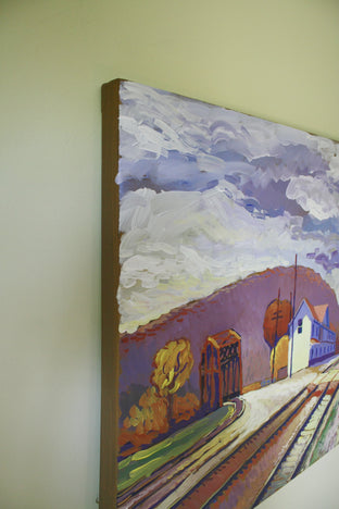 Approaching the Ferry by Robert Hofherr |  Side View of Artwork 