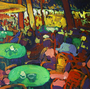 Night at the Café by Robert Hofherr |   Closeup View of Artwork 