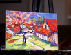 Original art for sale at UGallery.com | Red Roofs by Suren Nersisyan | $375 | oil painting | 9' h x 12' w | thumbnail 2