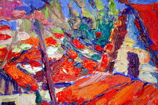 Red Roofs by Suren Nersisyan |   Closeup View of Artwork 