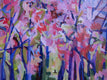 Original art for sale at UGallery.com | Musical Cherry Blossoms by Colette Wirz Nauke | $2,250 | acrylic painting | 40' h x 30' w | thumbnail 4