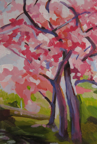 Sweet Melodies Of Cherry Blossoms by Colette Wirz Nauke |  Side View of Artwork 