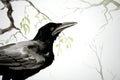 Original art for sale at UGallery.com | Crow by Suren Nersisyan | $275 | watercolor painting | 15' h x 20' w | thumbnail 2