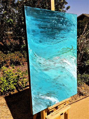 Into the Wave by Alicia Dunn |  Side View of Artwork 