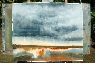 Afternoon Rain Shower by Ronda Waiksnis |   Closeup View of Artwork 