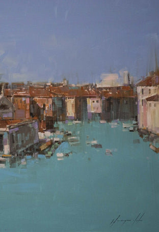 Canal Grande by Vahe Yeremyan |  Side View of Artwork 