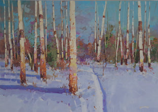 Winter Road by Vahe Yeremyan |   Closeup View of Artwork 