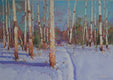 Original art for sale at UGallery.com | Winter Road by Vahe Yeremyan | $2,325 | oil painting | 30' h x 30' w | thumbnail 4