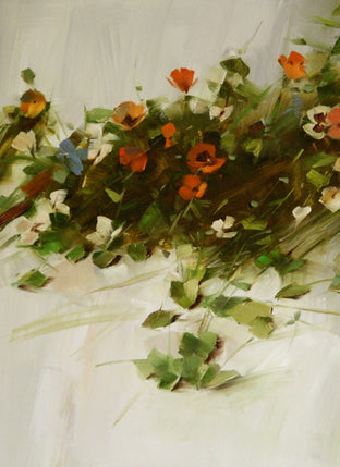 Pansies Viola by Vahe Yeremyan |  Side View of Artwork 