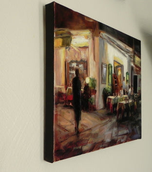 Late Dinner at the Pizzeria II by Jonelle Summerfield |  Side View of Artwork 