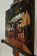 Original art for sale at UGallery.com | Les Deux Magots at Night by Jonelle Summerfield | $775 | oil painting | 16' h x 20' w | thumbnail 2