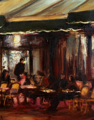 Les Deux Magots at Night by Jonelle Summerfield |  Context View of Artwork 