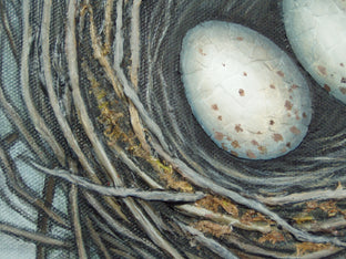 Mossy Nest II by Jennifer Ross |   Closeup View of Artwork 
