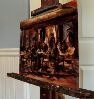 Night Cafe in Paris II by Jonelle Summerfield |  Side View of Artwork 