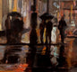 Original art for sale at UGallery.com | Rainy Night in Manhattan by Jonelle Summerfield | $400 | oil painting | 12' h x 12' w | thumbnail 4