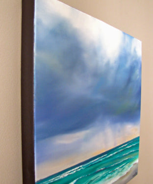 Stormy Seaside by Nancy Hughes Miller |  Side View of Artwork 