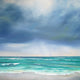 Original art for sale at UGallery.com | Stormy Seaside by Nancy Hughes Miller | $650 | oil painting | 18' h x 18' w | thumbnail 1