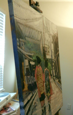Two Geisha by Mary Pratt |  Side View of Artwork 