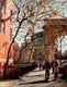 Original art for sale at UGallery.com | Walking to the Park by Jonelle Summerfield | $700 | oil painting | 16' h x 12' w | thumbnail 1