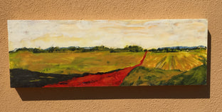 Wine Country Encaustic by Mandy Main |  Side View of Artwork 