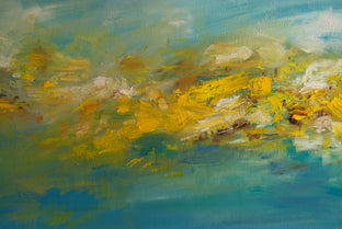 Yellow and Blue by Kajal Zaveri |   Closeup View of Artwork 