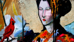 New Day Geisha by Scott Dykema |  Side View of Artwork 
