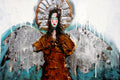 Original art for sale at UGallery.com | A Set of Silver Wings and a Silver Halo by Scott Dykema | $925 | mixed media artwork | 30' h x 24.5' w | thumbnail 3