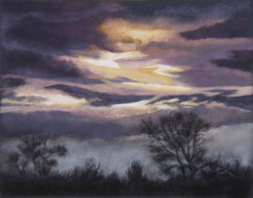 pastel artwork by Patricia Prendergast titled After the Cranes Came