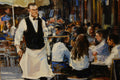 Original art for sale at UGallery.com | Al Fresco by Onelio Marrero | $500 | oil painting | 9' h x 12' w | thumbnail 4