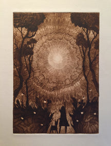 printmaking by Doug Lawler titled A Light