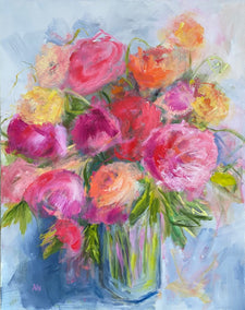 acrylic painting by Alix Palo titled Ranunculus I