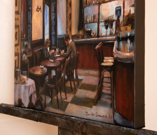 A Quiet Dinner by Jonelle Summerfield |  Side View of Artwork 