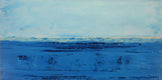 Original art for sale at UGallery.com | Azure by Lisa Carney | $525 | acrylic painting | 12' h x 24' w | thumbnail 1