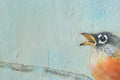 Original art for sale at UGallery.com | Baby Robin by Sally Adams | $375 | acrylic painting | 12' h x 12' w | thumbnail 4